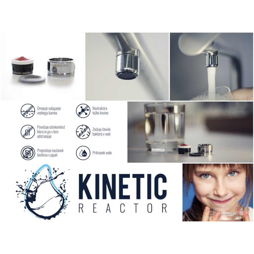 Reattore cinetico incorporato KINETIC REACTOR per rubinetto M22 - filo interno