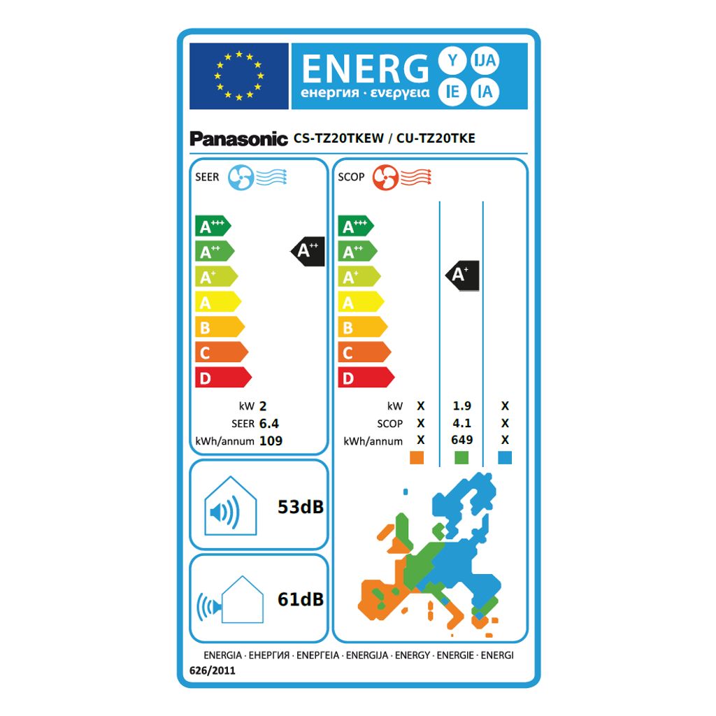 PANASONIC condizionatore d'aria KIT CU-CS-TZ20WKE 2 kW