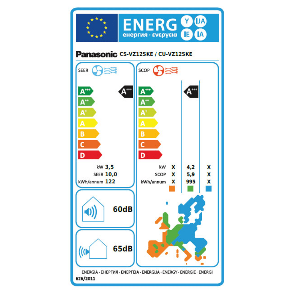 PANASONIC climatizzatore KIT CU-CS-VZ12SKA - 3,5 kW