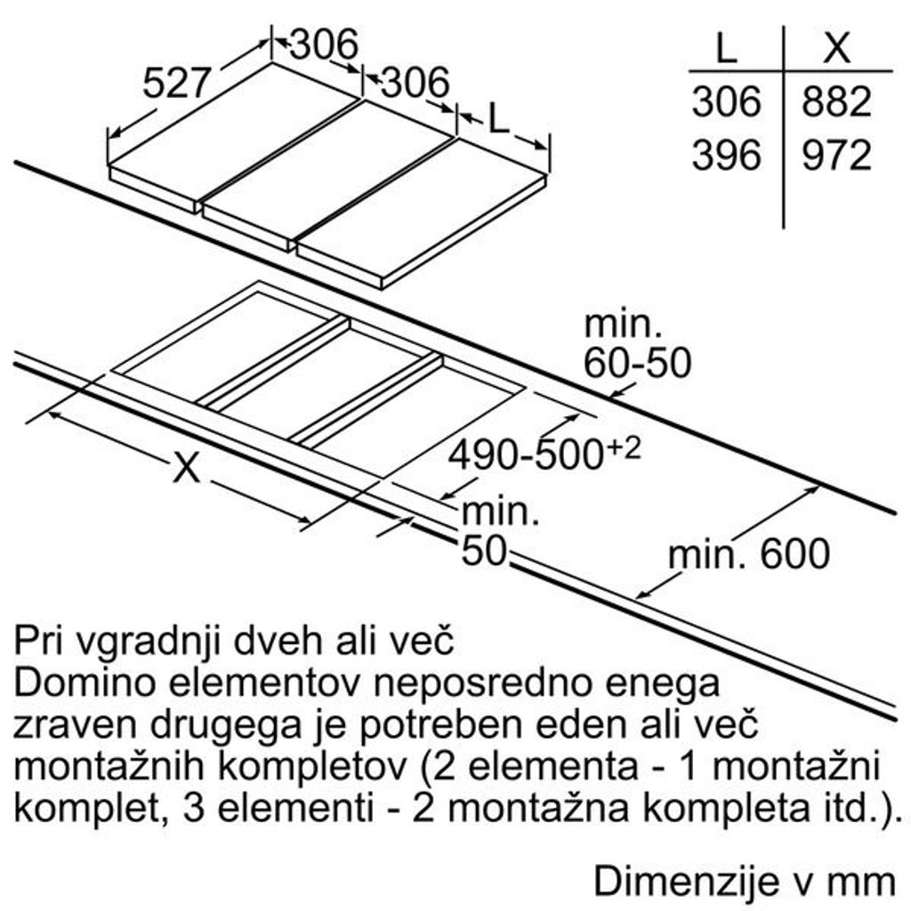 BOSCH Domino induzione piano PIB375FB1E