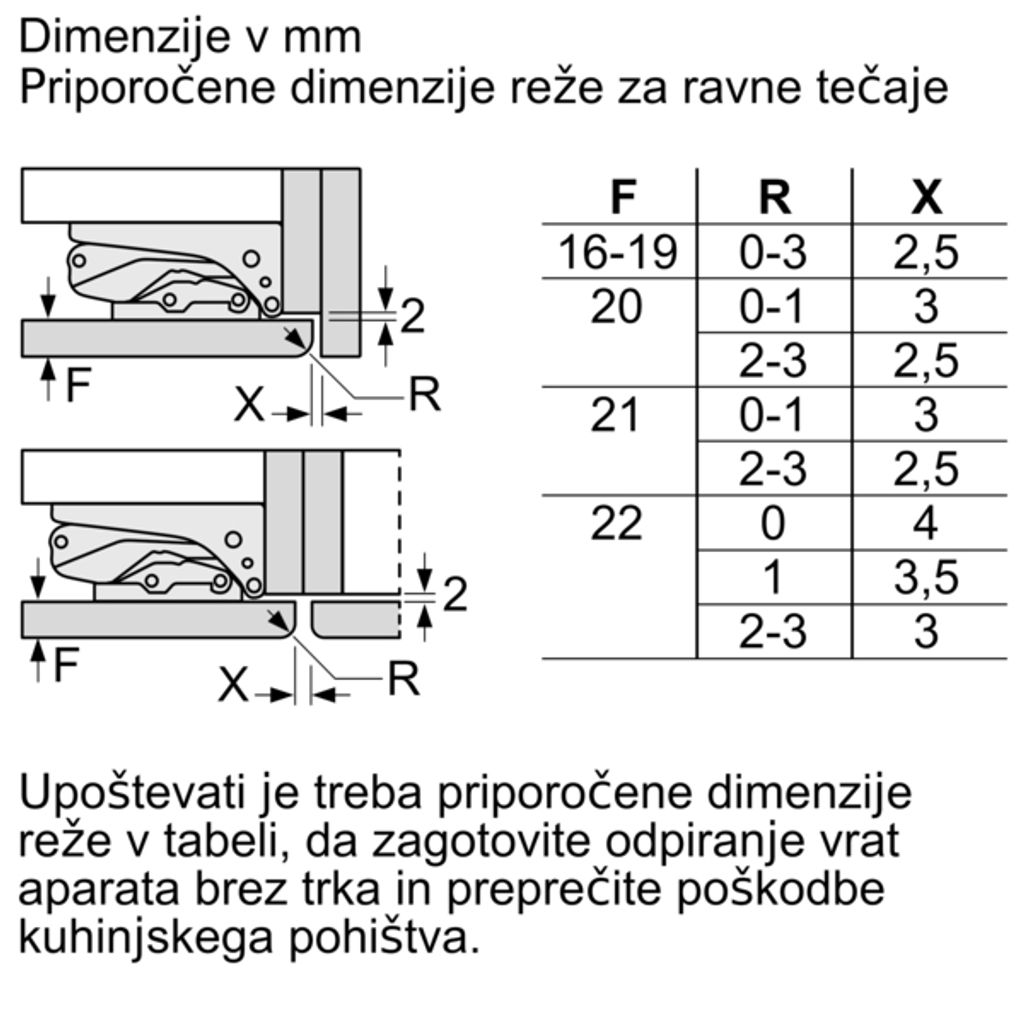 BOSCH Frigorifero integrato con congelatore sotto KIS86AFE0