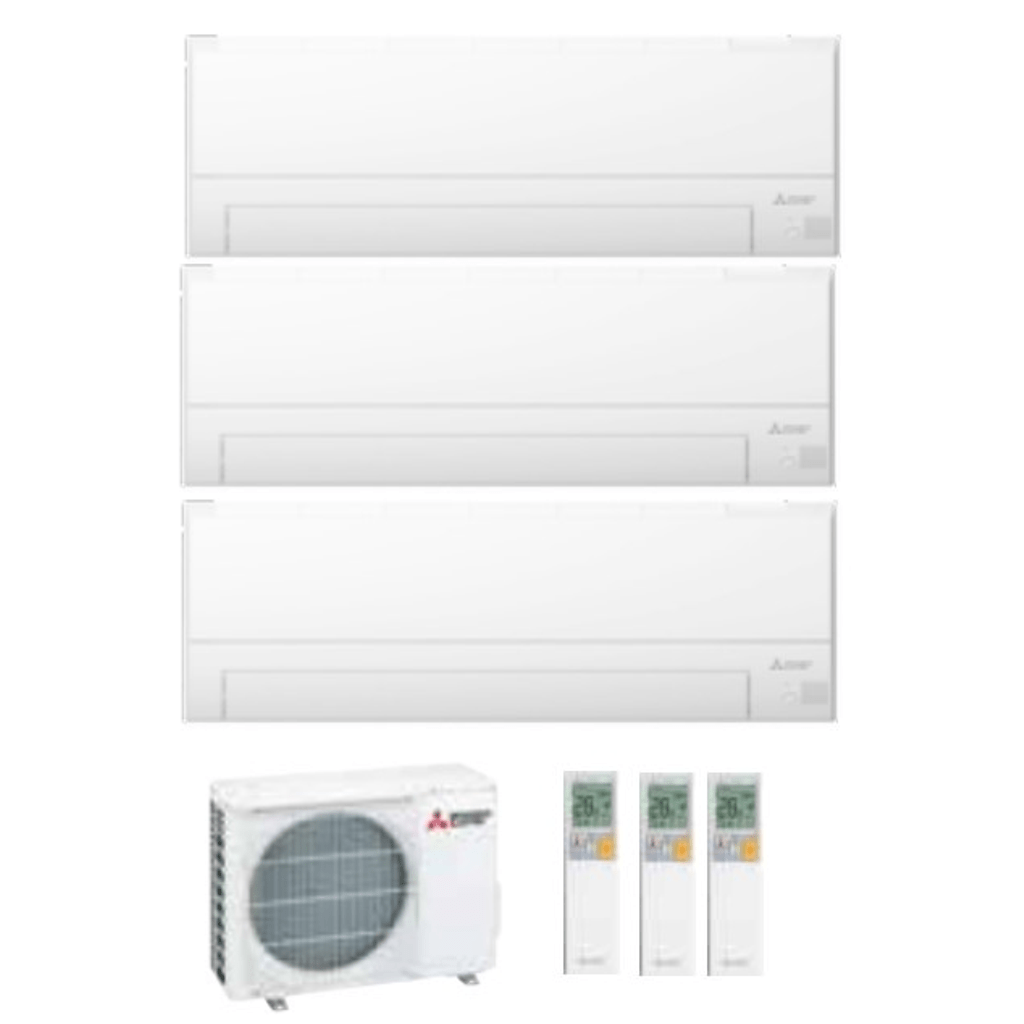 MITSUBISHI condizionatore d'aria multi-split + unità interna 3x MSZ-BT25VGK + unità esterna MXZ-3F54VF4 + WIFI 10 kW