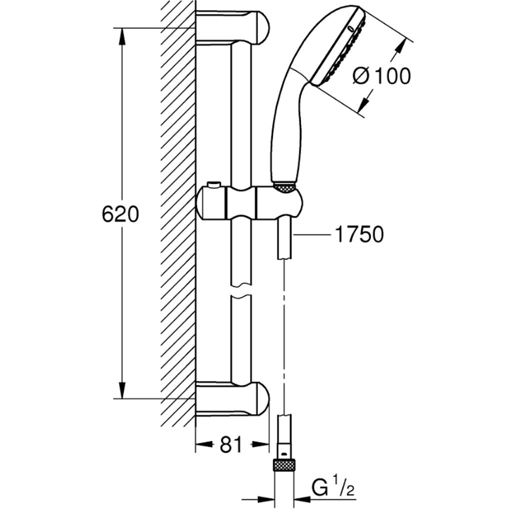 GROHE Set doccia NUOVO TEMPESTA (27853001)