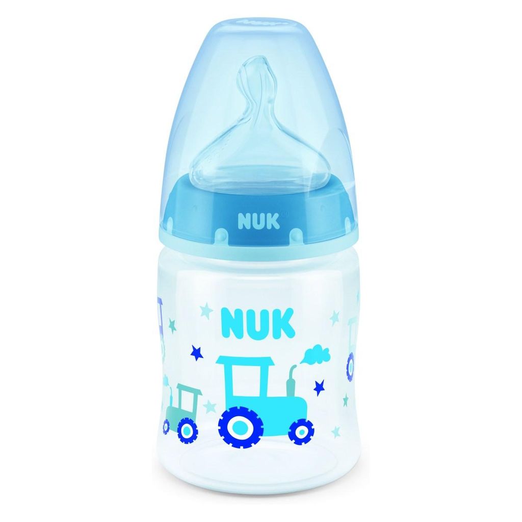 NUK bottiglia di plastica con indicatore di temperatura integrato 150ml silicone 0-6m FC+