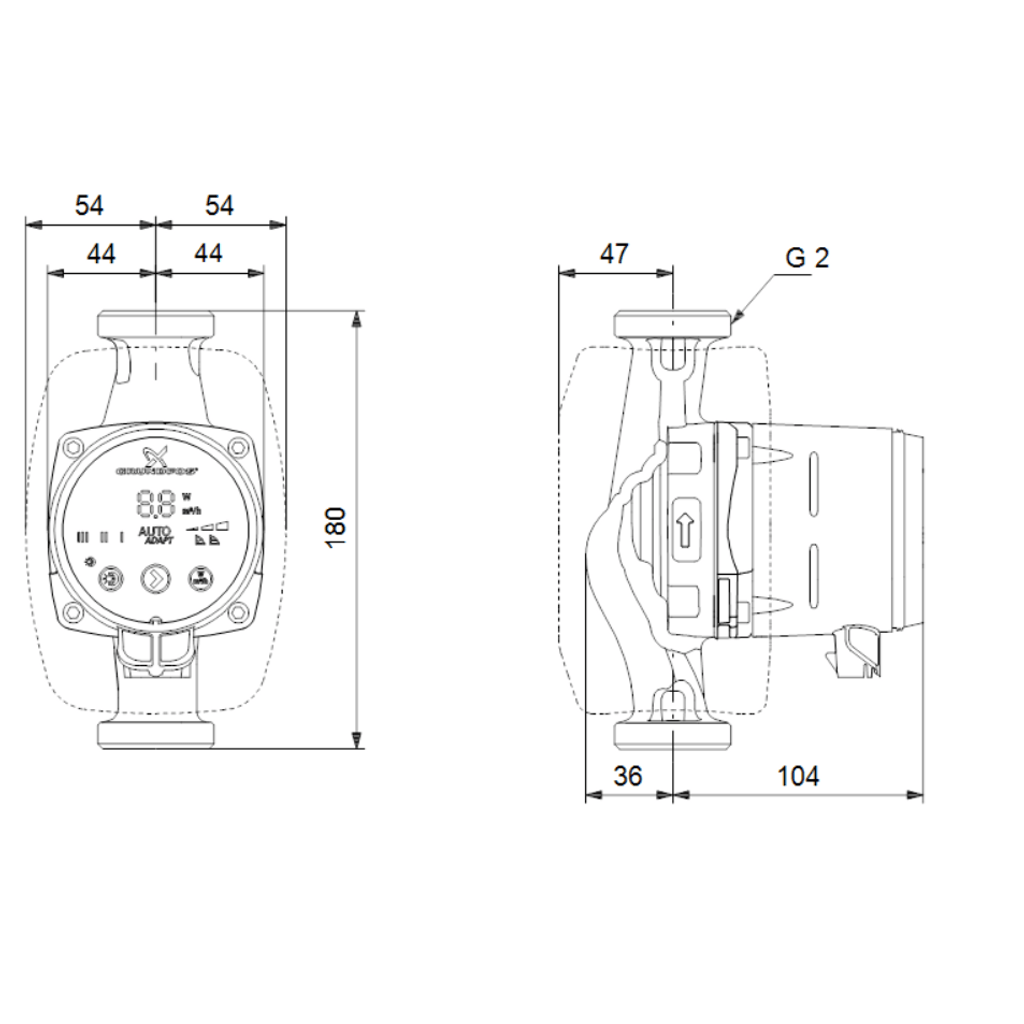 GRUNDFOS pompa circolatoria Alpha2 32-60 180 (99411221)