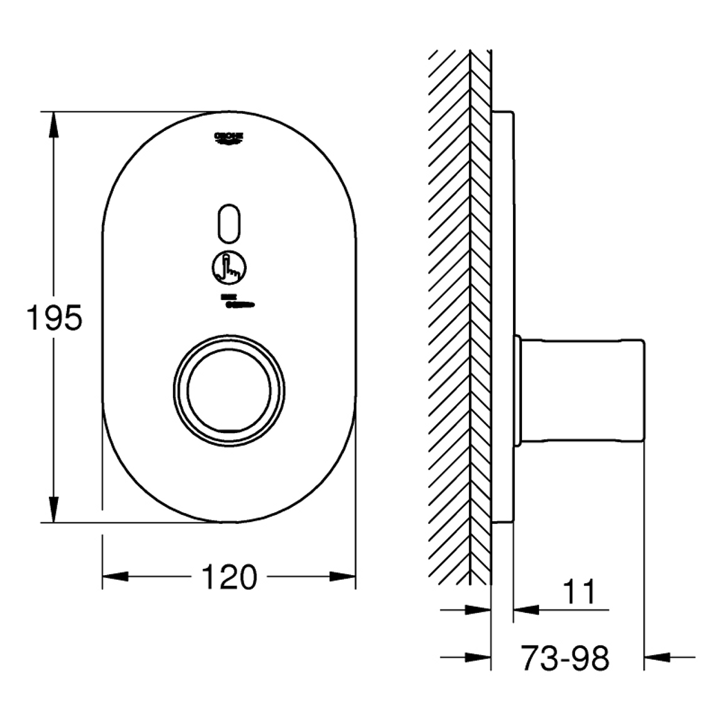 GROHE cover doccia elettronica a infrarossi Euromart Cosmopolitan E Special (36456000)