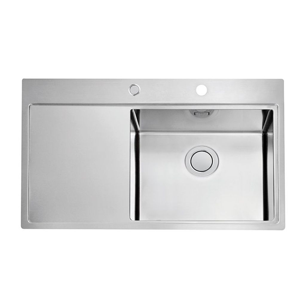 ALVEUS lavello singolo con Pure UP 50 - gocciola in raso inox, versione sinistra (1123791)