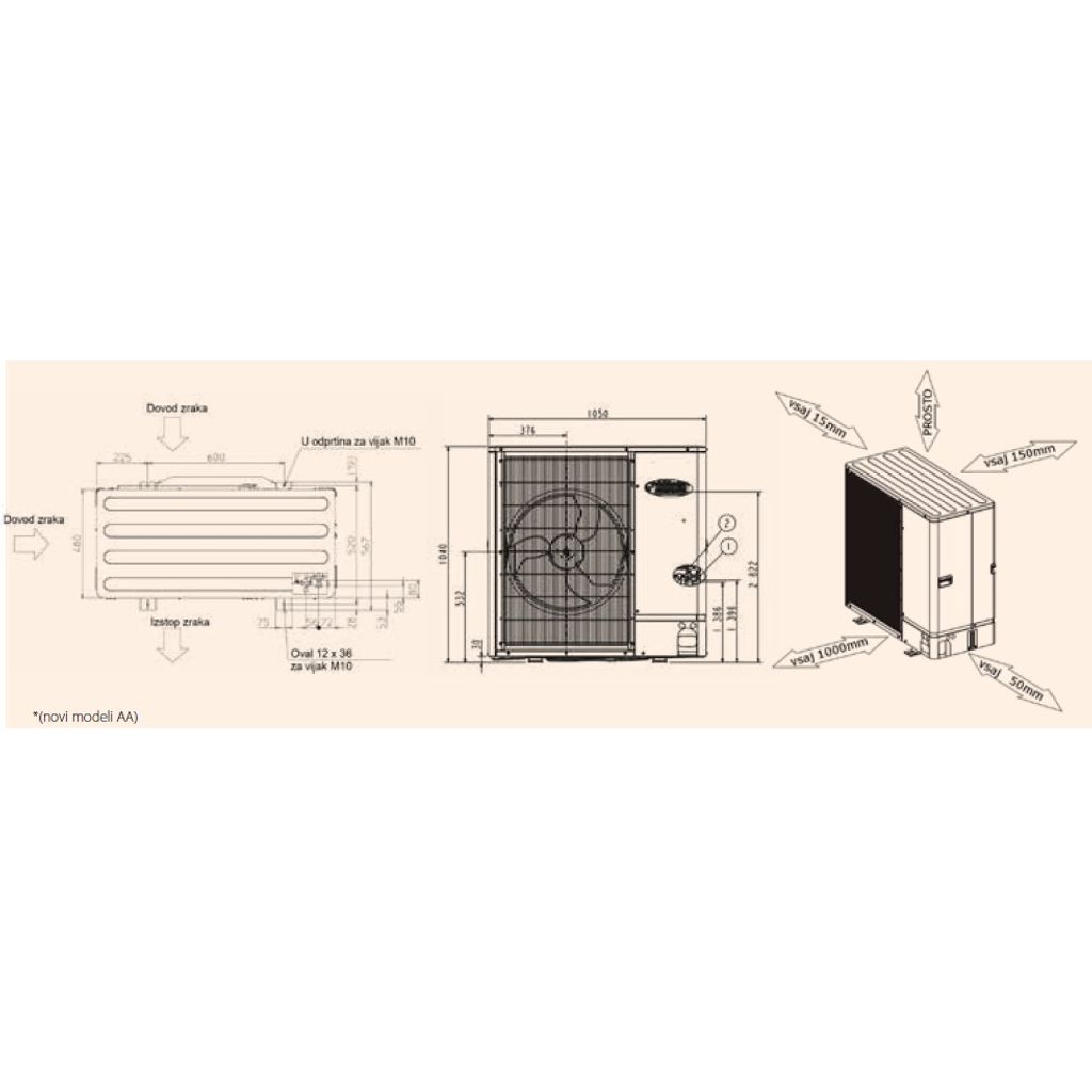 MITSUBISHI Pompa di calore autoportante per riscaldamento e raffreddamento ECODAN PUZ-SWM100YAA+ERST20D-VM2D con serbatoio inox CYLINDER 10 kW 