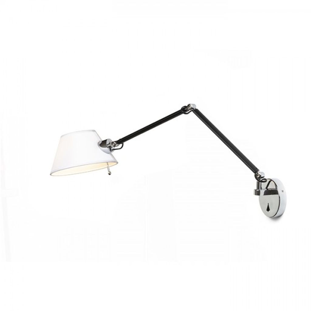 RENDL lampada da parete MONTANA 230V E27 28W - cromo bianco/nero