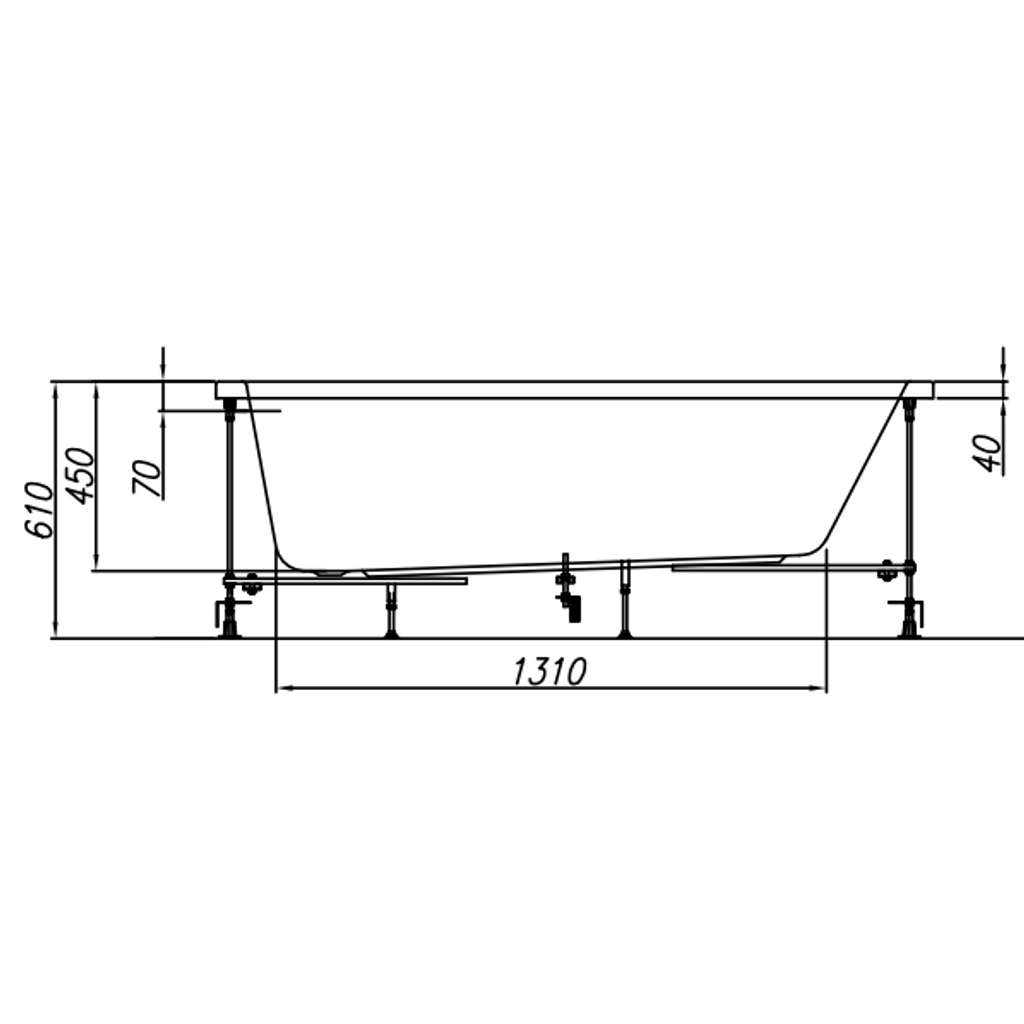 KOLPA SAN Bagno massaggi (sistema di massaggio acqua e aria) BEATRICE-L 170 x 110(70) cm