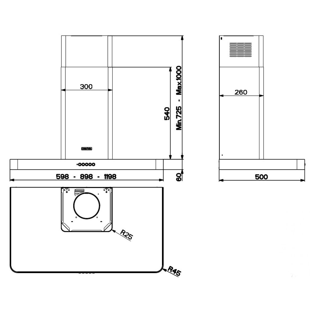 Cappa decorativa FABR T-LIGHT EV8+ X A9[ignore]