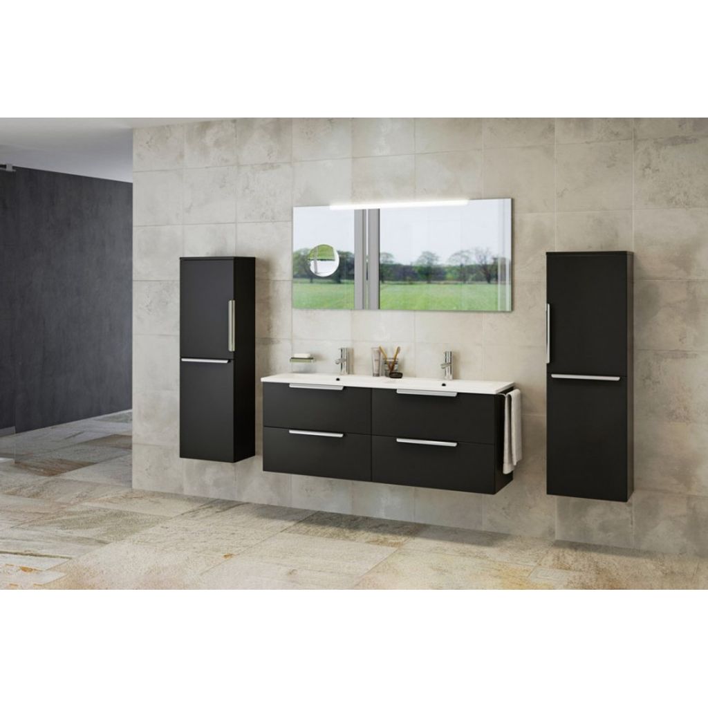 TBOSS Armadio bagno con lavabo Dana 120 cm antracite