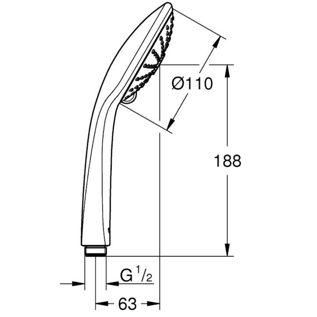 GROHE maniglia doccia EUPHORIA 110 massaggio (27239000)