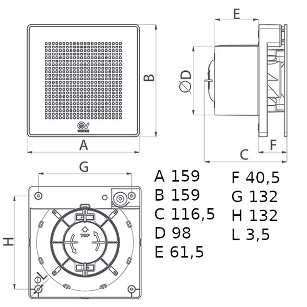 VORTICE ventilatore assiale bagno PUNTO EVO ME 100/4 LL (11260)