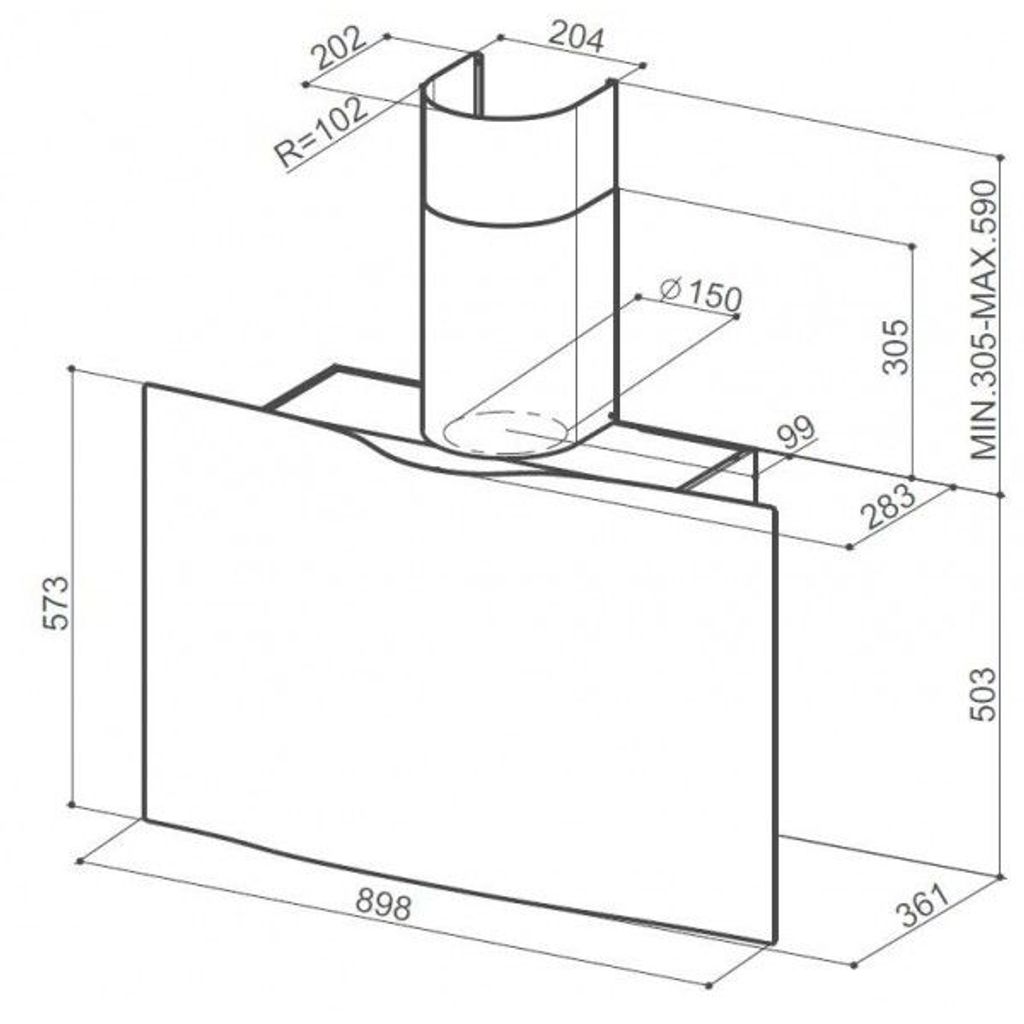 Cappuccio da cucina FABER VEIL BK A9[ignore]