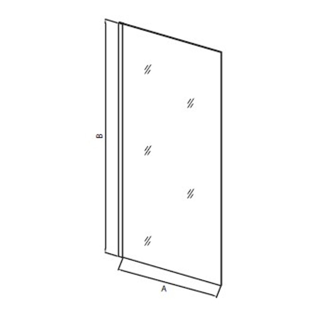 SANOTECHNIK parete doccia - vetro trasparente WALK E 120x200 (N120)