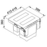 FRANKE varietà di rifiuti GARBO 45-2 (121.0200.692)