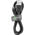 GOOBAY cavo di ricarica e sincronizzazione USB-C - USB-A (0,1m), nero