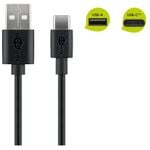 GOOBAY cavo di ricarica e sincronizzazione USB-C - USB-A (0,1m), nero