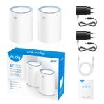 CUDY M1200 (2-pack) AC1200 Mesh Dual Band 2x RJ45 router wireless - router