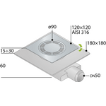 OMP TEA floor siphon Tirana Steel standard - inox