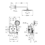 GROHE set doccia GROHTHERM SmartControl con cruscotto termostatico sub-metry (34742000)