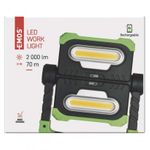 EMOS Luce di lavoro a LED di ricarica 2x COB, 2000 lm, 8000 mAh P4536