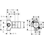 HANSGROHE unità sub-meteator per valvola di miscelazione 3 - passeggero (15981180) 