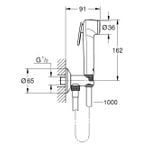 GROHE maniglia doccia con supporto a parete e valvola autoportante TEMPESTA-F Trigger Spray 30 (26358000)