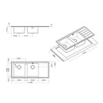 APELL LINEAR PLUS LNP 1162 ILBC 116x50 cm - drenatore sinistro