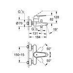 GROHE Bagno/doccia singola Eurodisc Cosmopolitan (33390002)