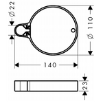 HANSGROHE vassoio di sapone (28678000)