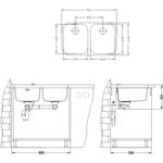 ALVEUS Duo 30 - lavandino in raso inox (1036849)