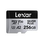 LEXAR Professional SILVER Inoltre scheda di memoria, micro SDXC, 256GB, U3, V30, A2, UHS-I, con adattatore