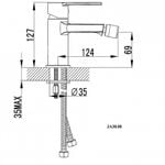 ARMAL Jana cruscotto per bidet, cromato