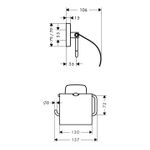 HANSGROHE Portacarte wc con copertura di PuraVid (41508000)