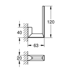 GROHE Portacarte da toilette Selezione Cube (40784000)