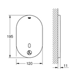 GROHE cover doccia elettronica a infrarossi Euromart Cosmopolitan E Bluetooth (36415000)