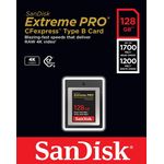 SANDISK Extreme PRO CFexpress Memory Card Tipo B, 128GB