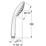 GROHE maniglia doccia EUPHORIA 110 Massage (25513000)